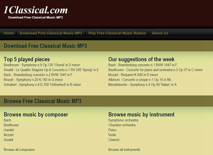 1Classical.com Free Website