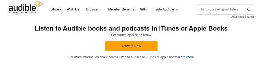 Authorize PC with Audible Account in iTunes