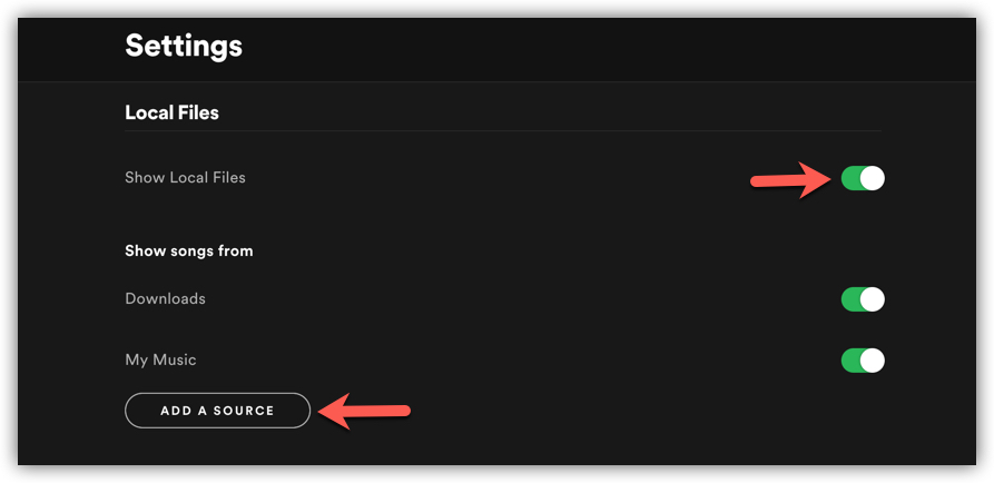 Add A Source in Spotify