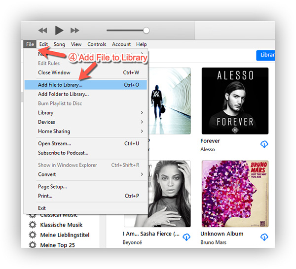 Add File to iTunes Library