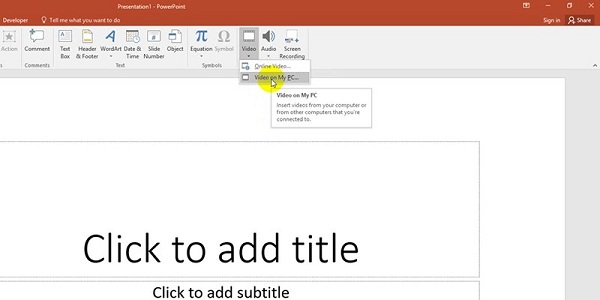 Add iTunes Videos to PowerPoint