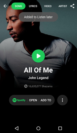 Add Shazam Tracks to Spotify Playlist on Android