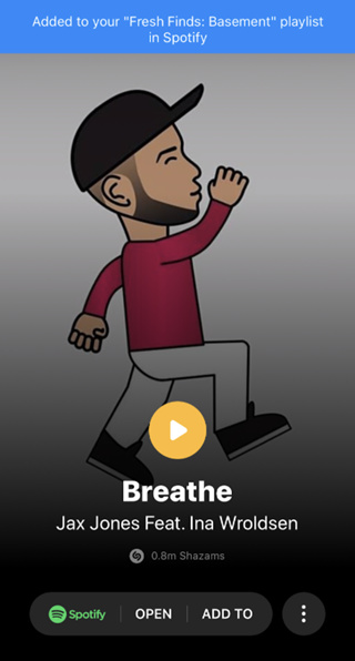 Add Shazam Tracks to Spotify Playlist on iPhone