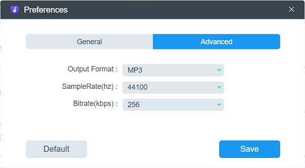 Adjust Output Preferences