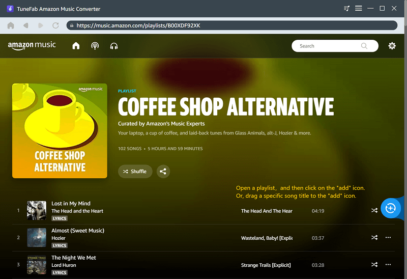 TuneFab Amazon Music Converter Add Amazon Music to Download