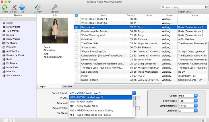 Choose MP3 as Output Format