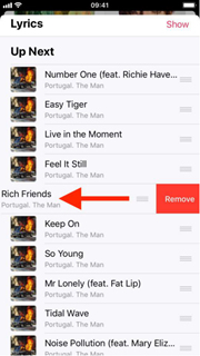 Apple Music Remove Songs from Queue