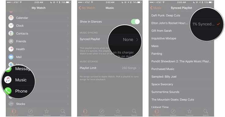 Sync Music to Apple Watch