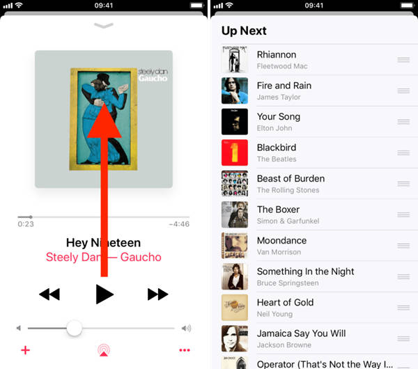 Apple Music View Songs up Next Queue