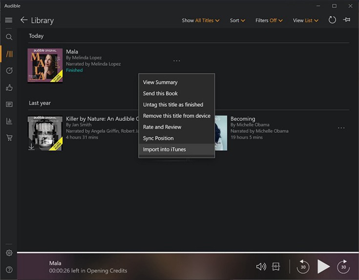 Import Audible Books to iTunes