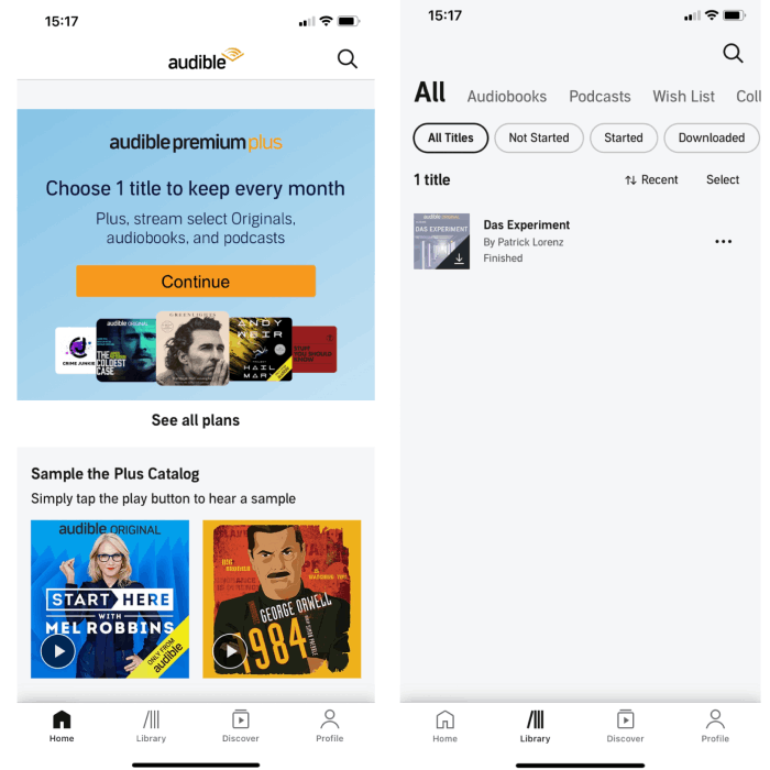Download Audible Books iPhone