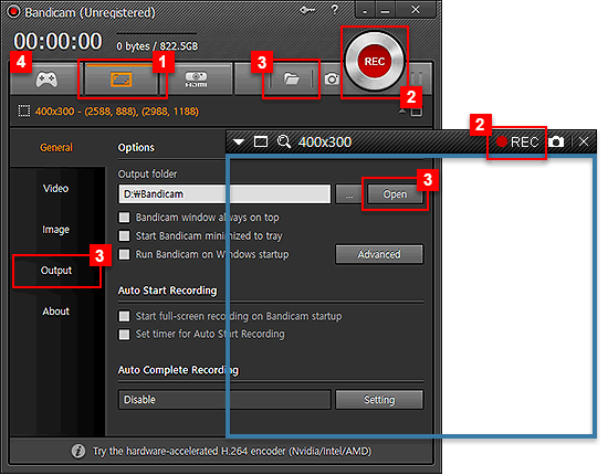 Steps to Use Bandicam Screen Recorder