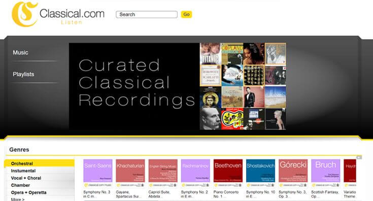 Las mejores webs para escuchar música clásica
