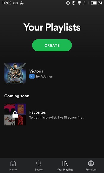 Click Your Playlists on Android