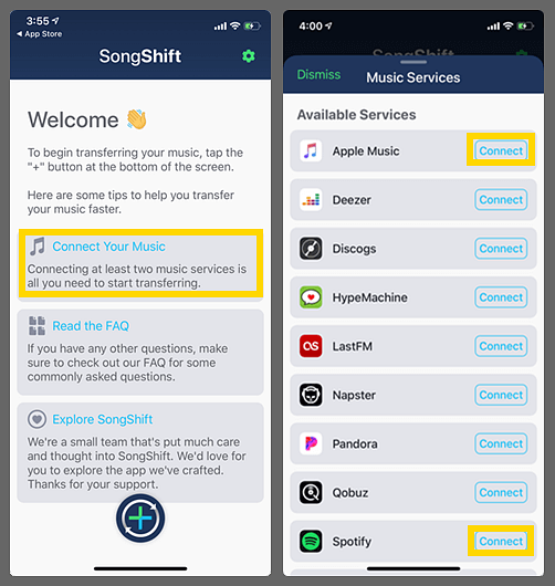 Connect Apple Music and Spotify in SongShift
