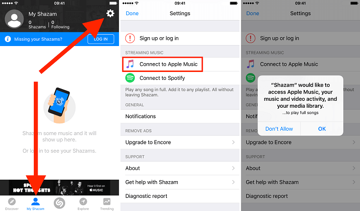 Connect Shazam with Apple Music