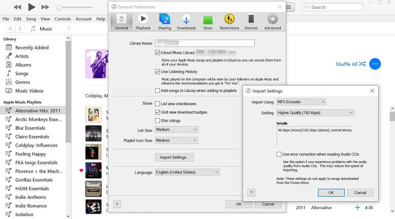 Set Up Audio Encoder on iTunes