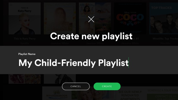 Create New Child Friendly Playlist Spotify