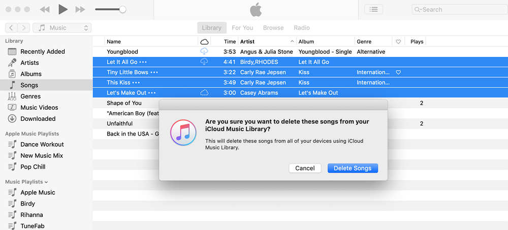 Delete Songs from iTunes Library
