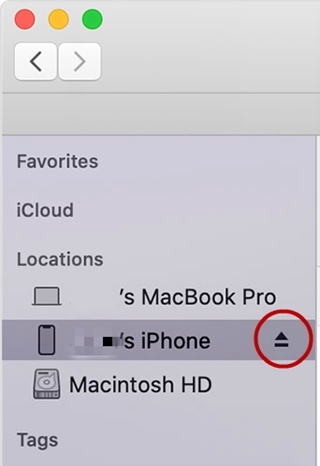 Disconnect Your Device from Mac