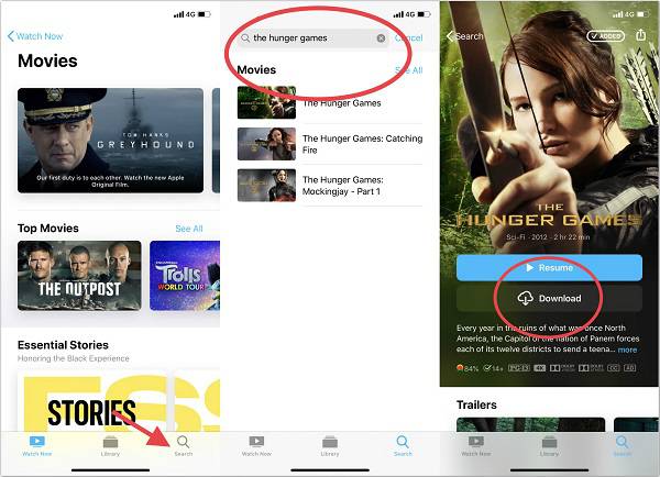 Download iTunes Movie on Apple TV App