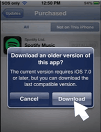Download Spotify on iPhone 4