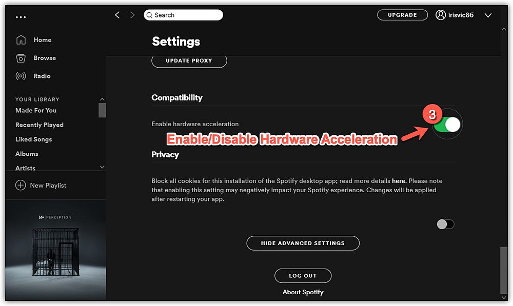Enable Hardware Acceleration on Spotify