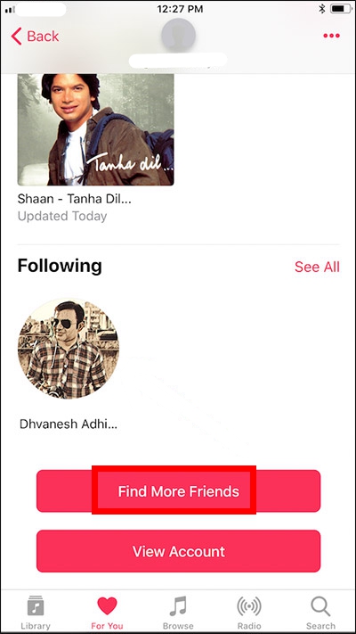 Find More Friends in Apple Music of iOS 11
