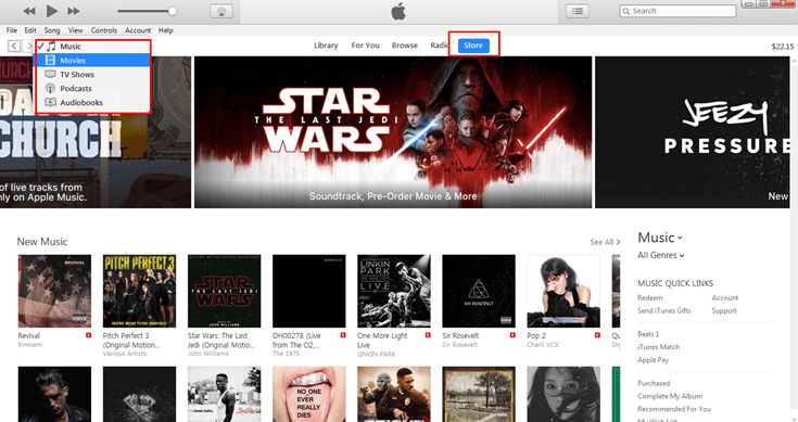 Go to TV Shows section on iTunes Store