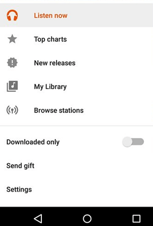 Google Play Music My Library