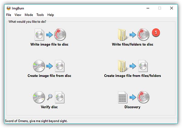 Select to Burn Apple Music to CD in ImgBurn