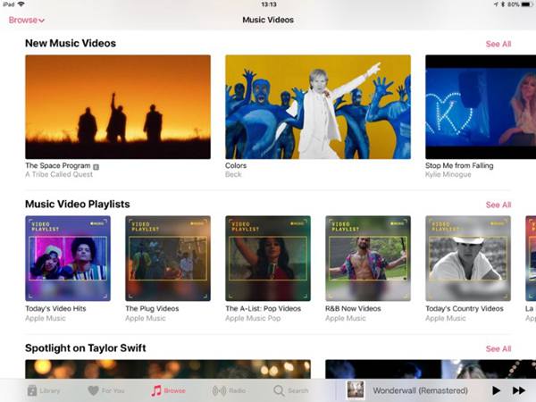 iPad Apple Music Music Movie Browse