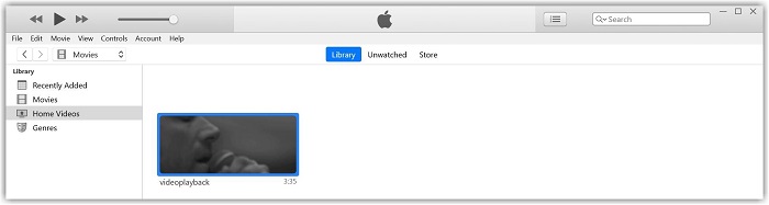 iTunes Home Videos Section
