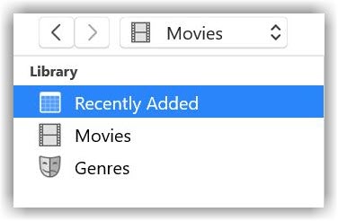 iTunes Movies Sections