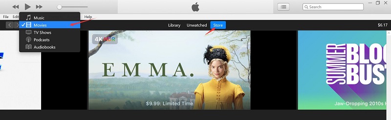 New Movies on iTunes Store