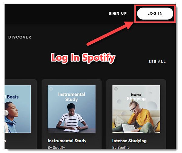 Log In Spotify Web Player