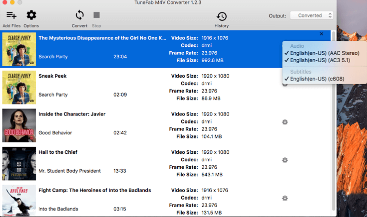 Choose Audio Track and Subtitles on Mac