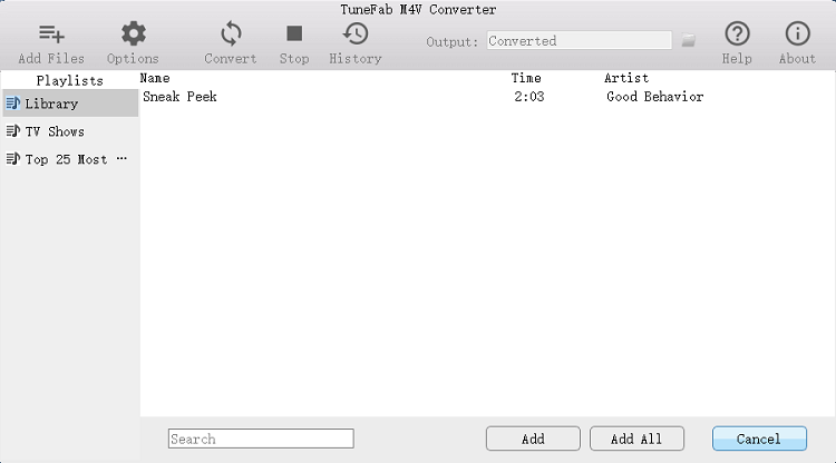 MAV Converter Windows Add 
File