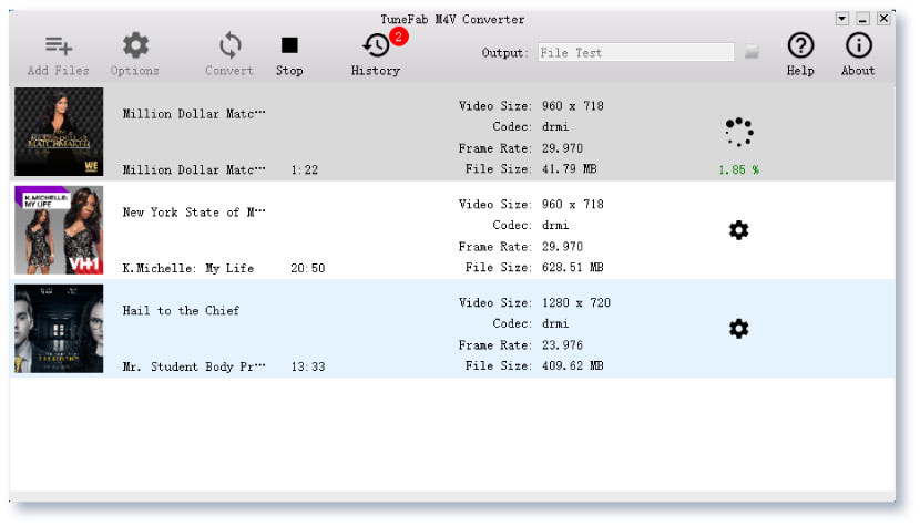 Screenshot Converting iTunes Videos