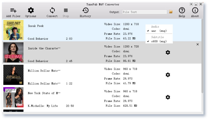 Screenshot Select Audio Tracks