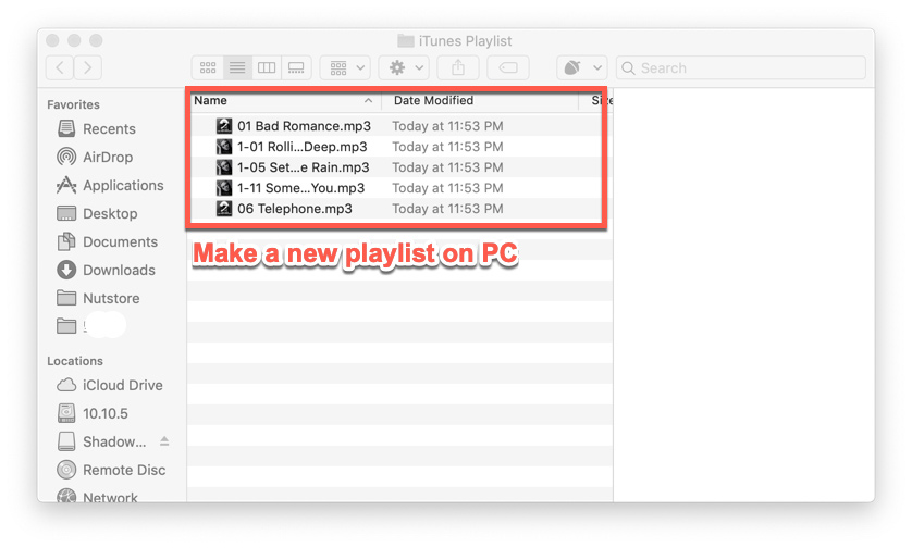 Make A New iTunes Playlist on PC