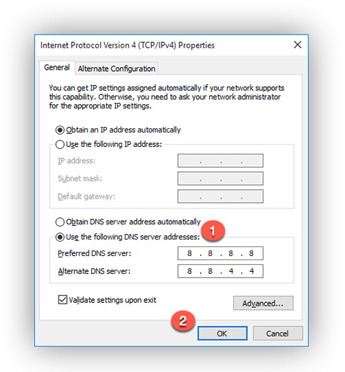 Modify DNS