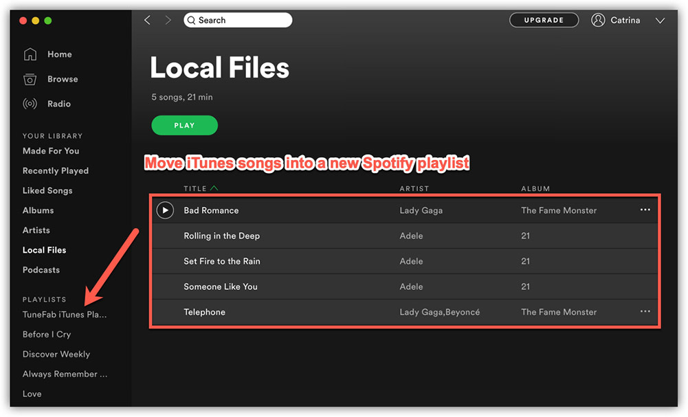 Drag Local Files to Spotify Playlist