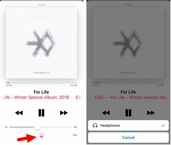 Select AirPlay in Apple Music