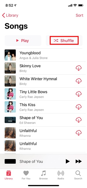 Option Two For Apple Music Shuffle