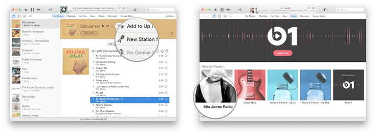 Personalice las estaciones de radio de Apple Music en computadora