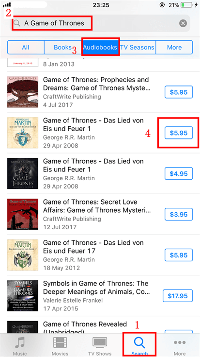 Purchase Game of Thrones in iTunes Store