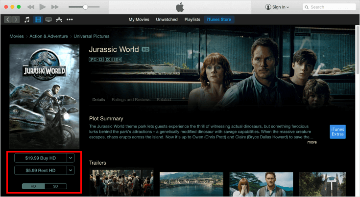 Purchase iTunes Movies on iTunes Store