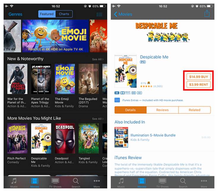 Redeem iTunes Movies in iTunes Store