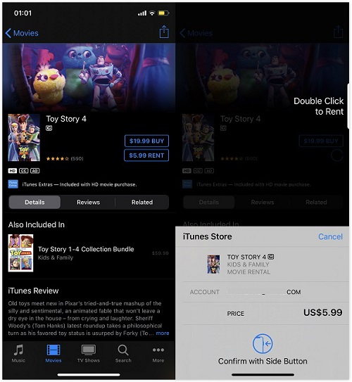 Rent iTunes Movies on iTunes Store App